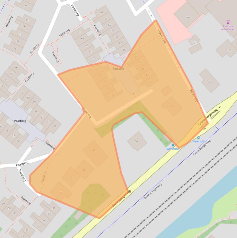 Kaart van postcodegebied 7772DJ.