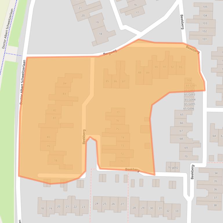 Kaart van postcodegebied 7772DS.