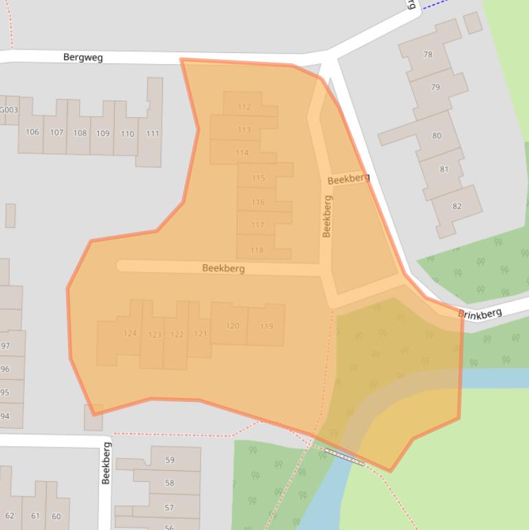 Kaart van postcodegebied 7772DV.