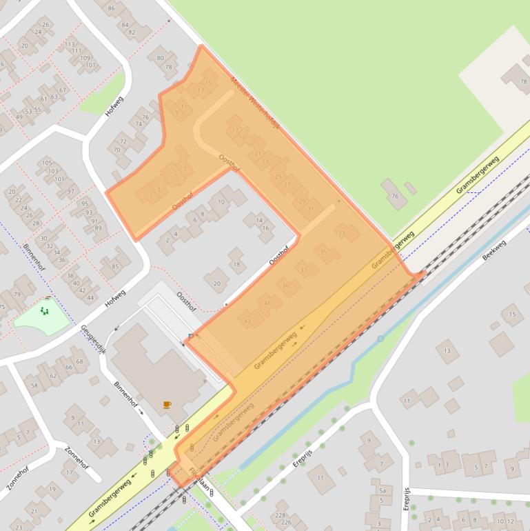 Kaart van postcodegebied 7772GE.