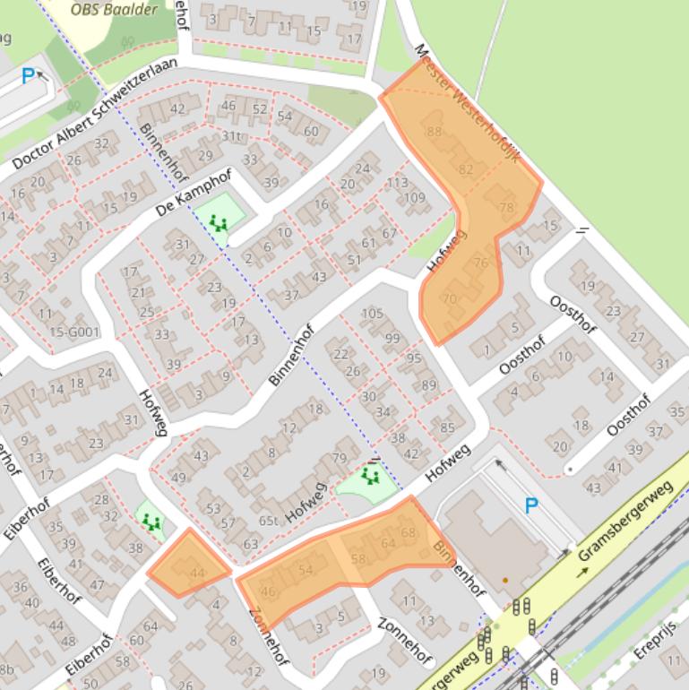 Kaart van postcodegebied 7772GJ.