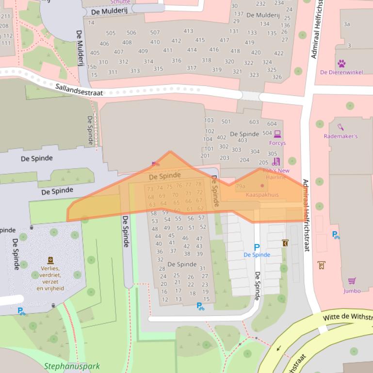 Kaart van postcodegebied 7772HD.