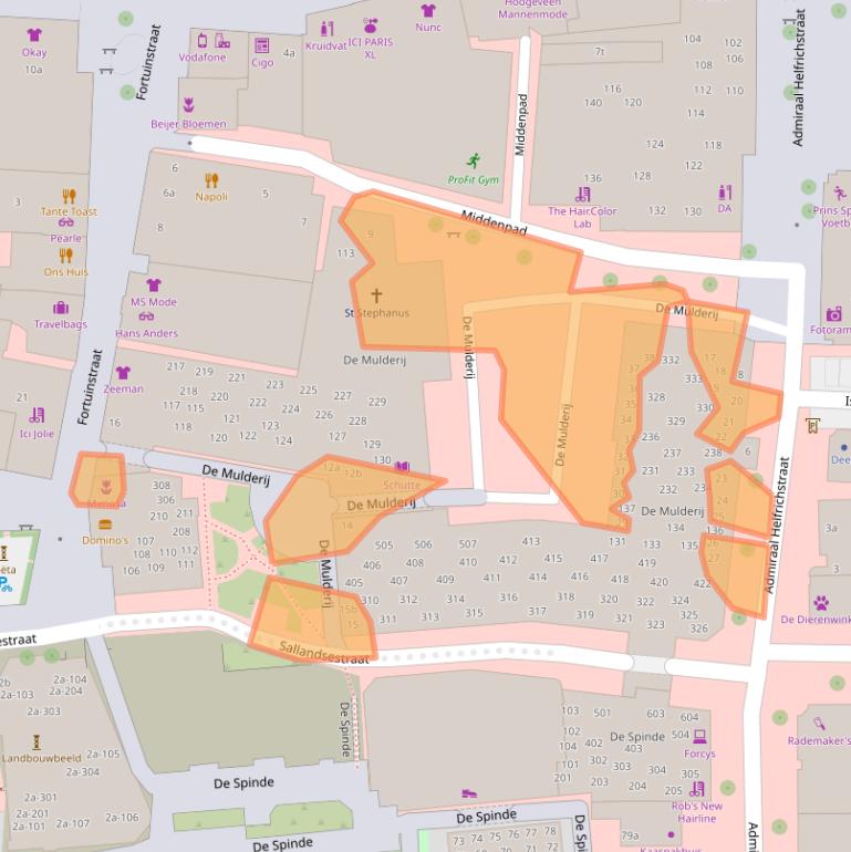 Kaart van postcodegebied 7772HH.