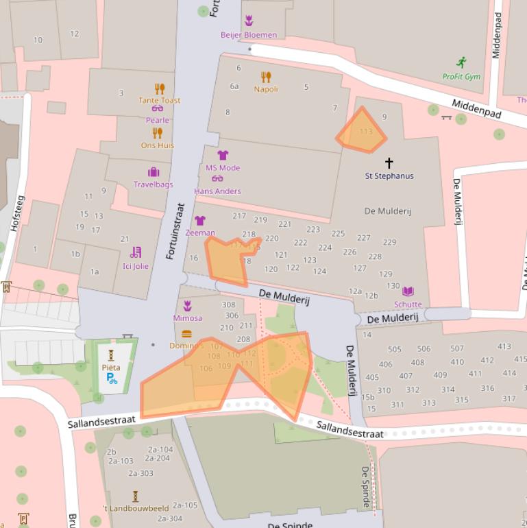 Kaart van postcodegebied 7772HJ.