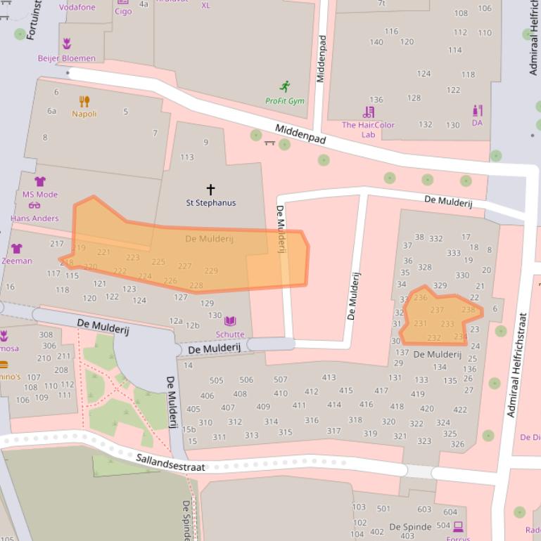 Kaart van postcodegebied 7772HM.