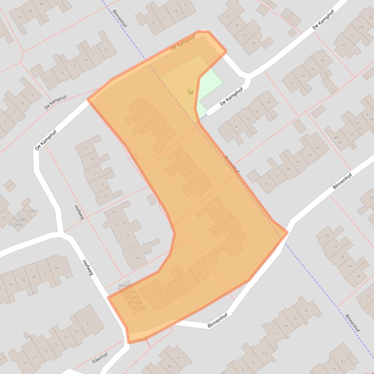 Kaart van postcodegebied 7772JJ.