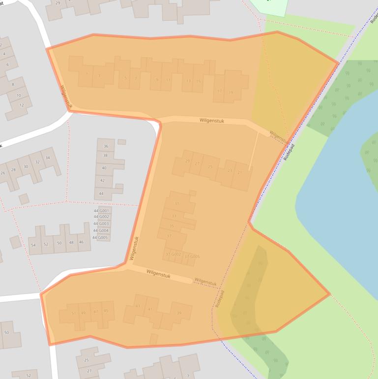 Kaart van postcodegebied 7772JL.