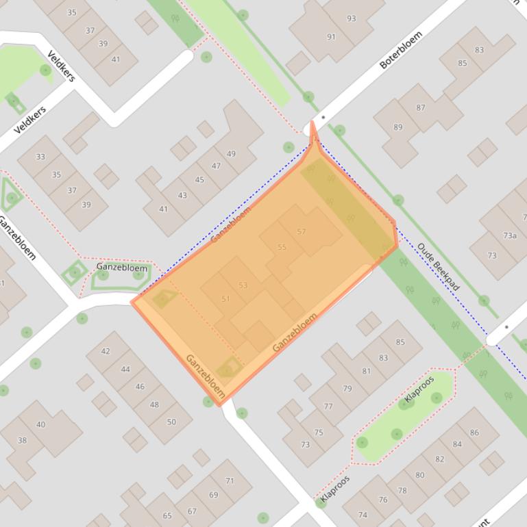 Kaart van postcodegebied 7772LN.