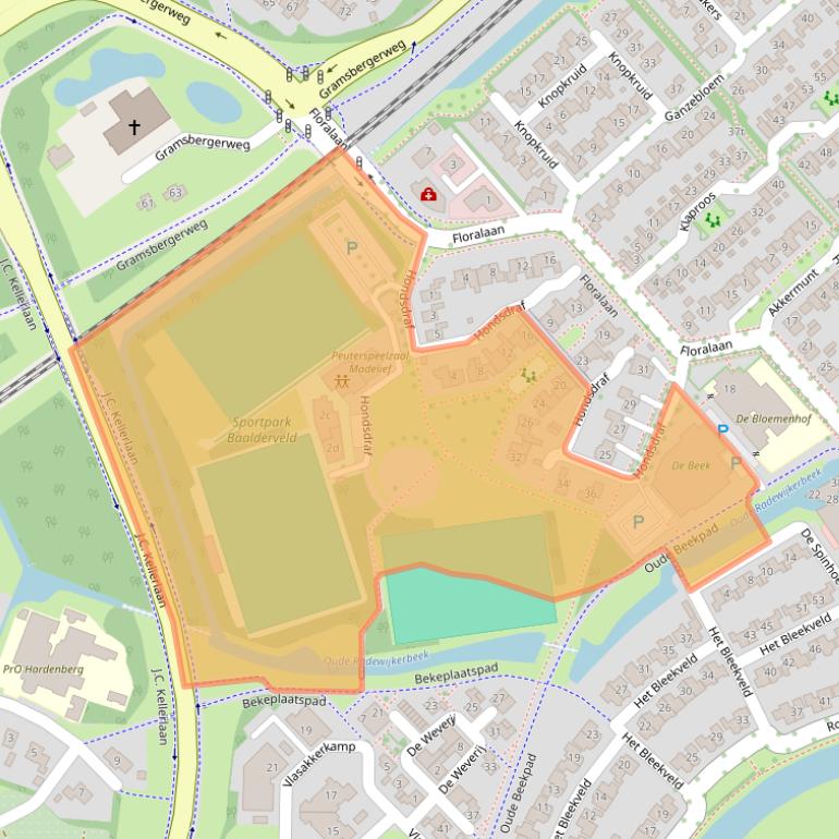 Kaart van postcodegebied 7772LZ.