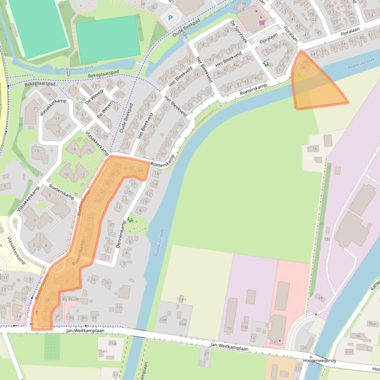 Kaart van postcodegebied 7772MB.