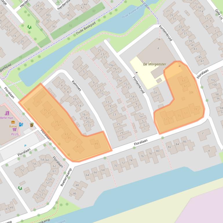 Kaart van postcodegebied 7772MV.