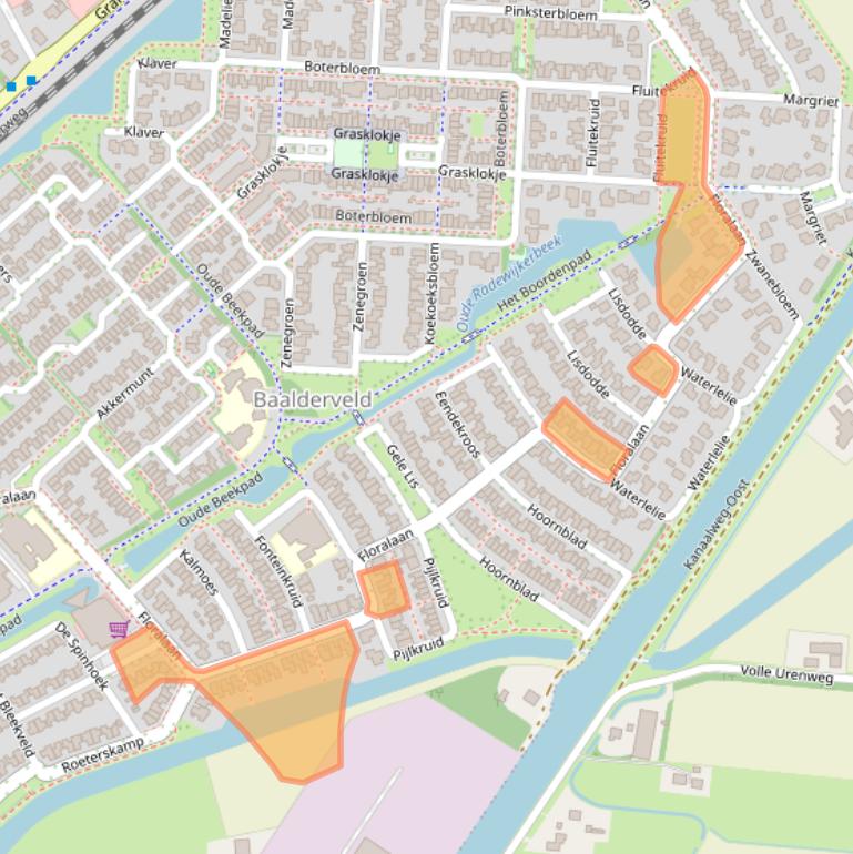 Kaart van postcodegebied 7772MX.