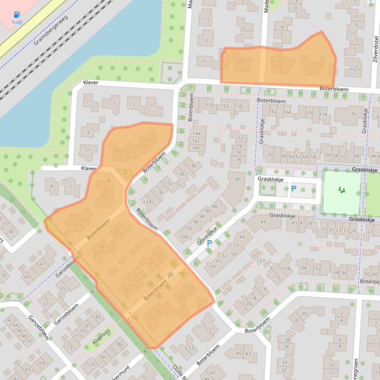 Kaart van postcodegebied 7772NB.