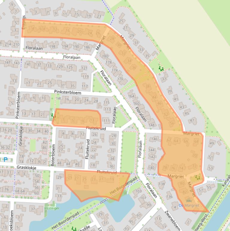 Kaart van postcodegebied 7772ND.