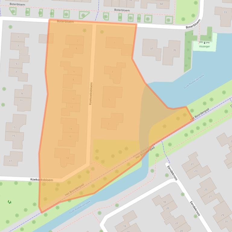 Kaart van postcodegebied 7772NE.