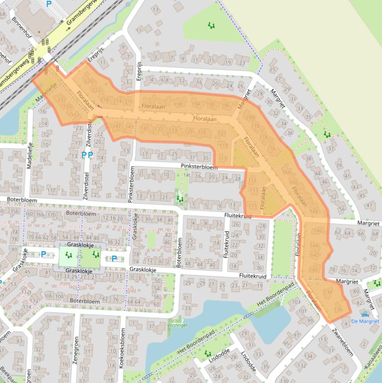 Kaart van postcodegebied 7772NV.