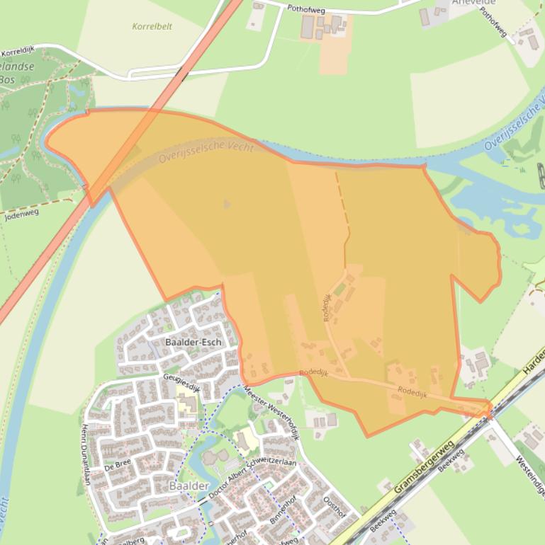 Kaart van postcodegebied 7772PH.