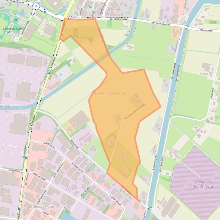 Kaart van postcodegebied 7772SH.