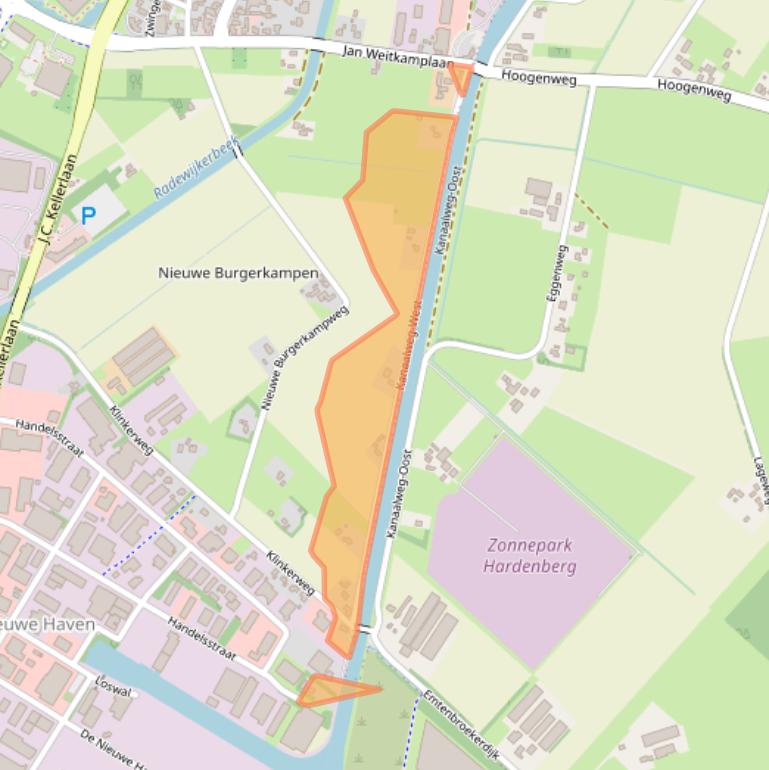 Kaart van postcodegebied 7772SM.