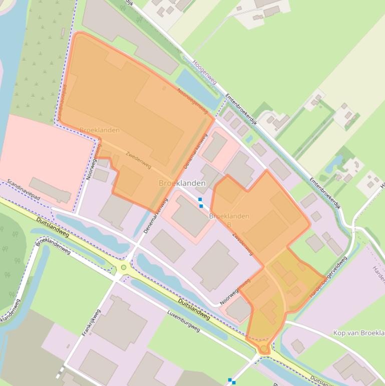 Kaart van postcodegebied 7772TC.