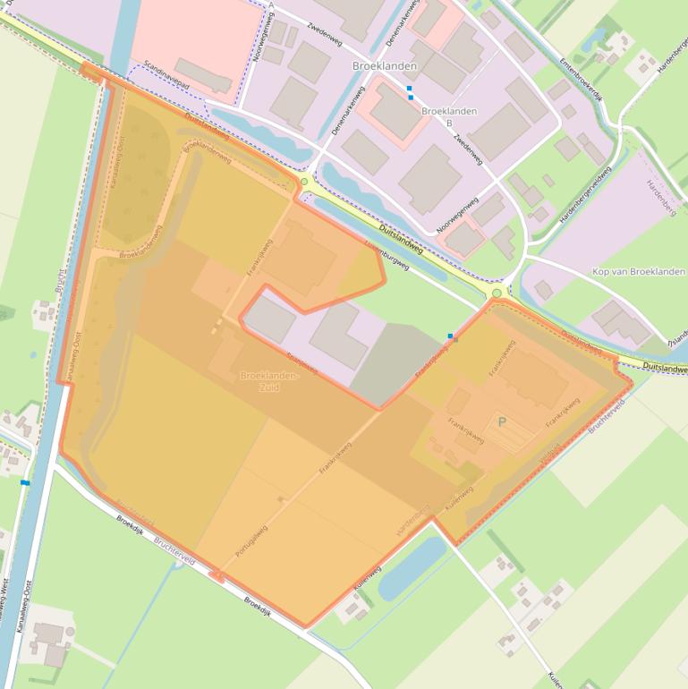 Kaart van postcodegebied 7772TJ.