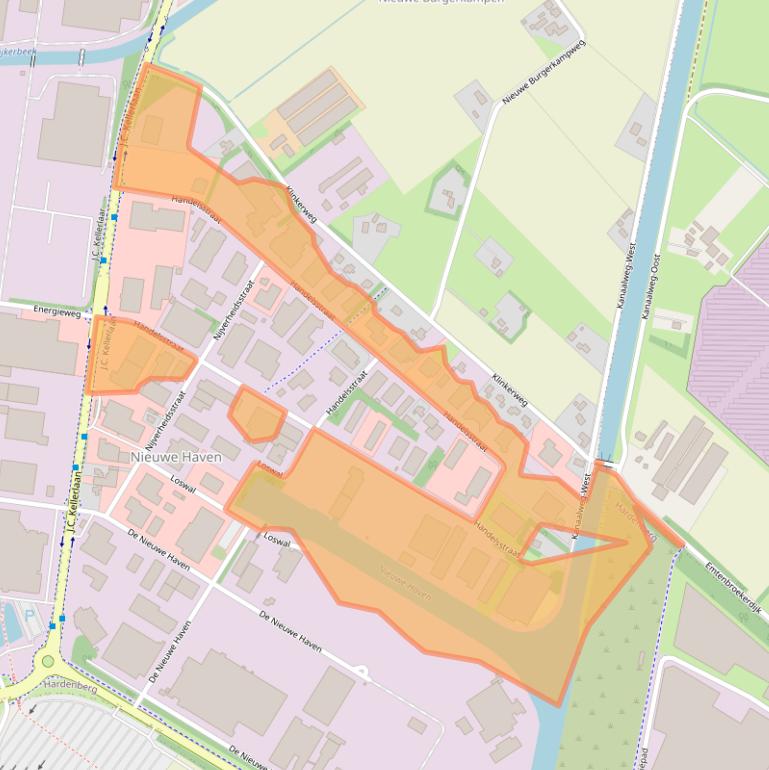 Kaart van postcodegebied 7772TS.