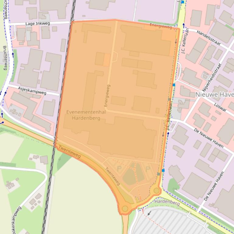 Kaart van postcodegebied 7772TV.