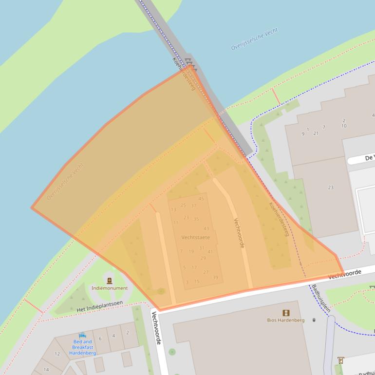 Kaart van postcodegebied 7772VA.