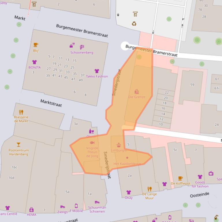 Kaart van postcodegebied 7772VG.