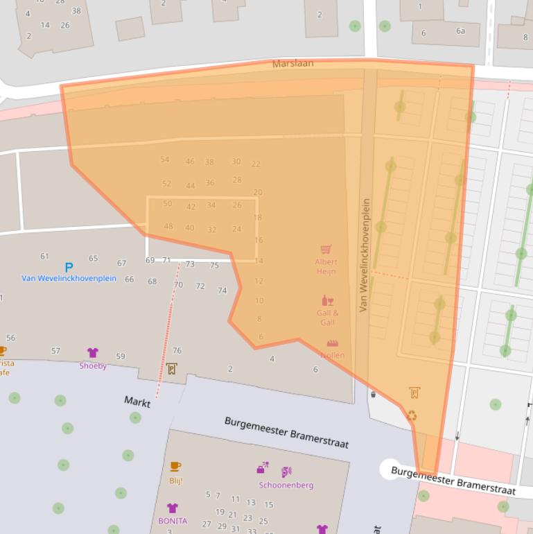 Kaart van postcodegebied 7772VJ.