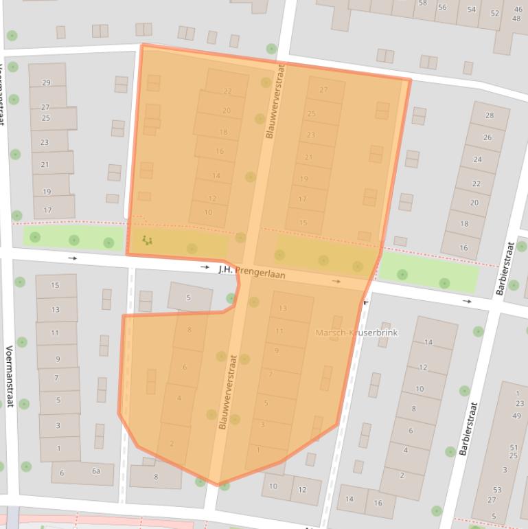 Kaart van postcodegebied 7772WC.