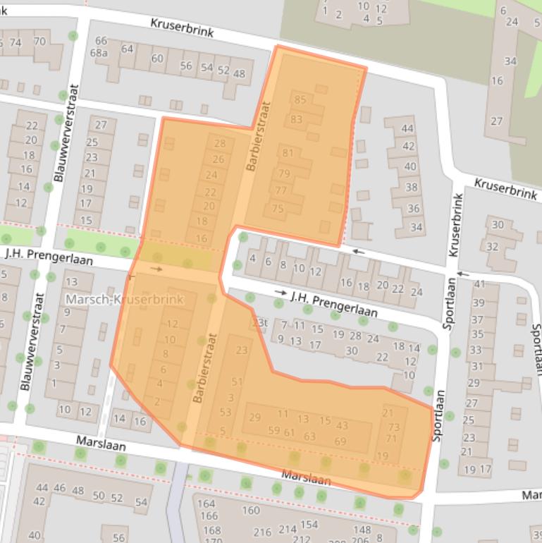 Kaart van postcodegebied 7772WD.