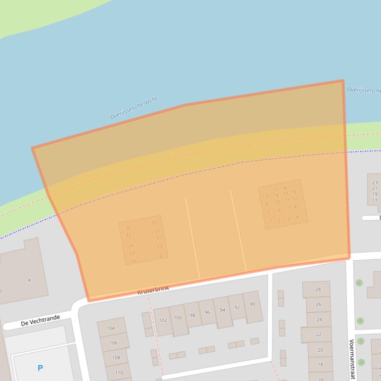 Kaart van postcodegebied 7772WJ.