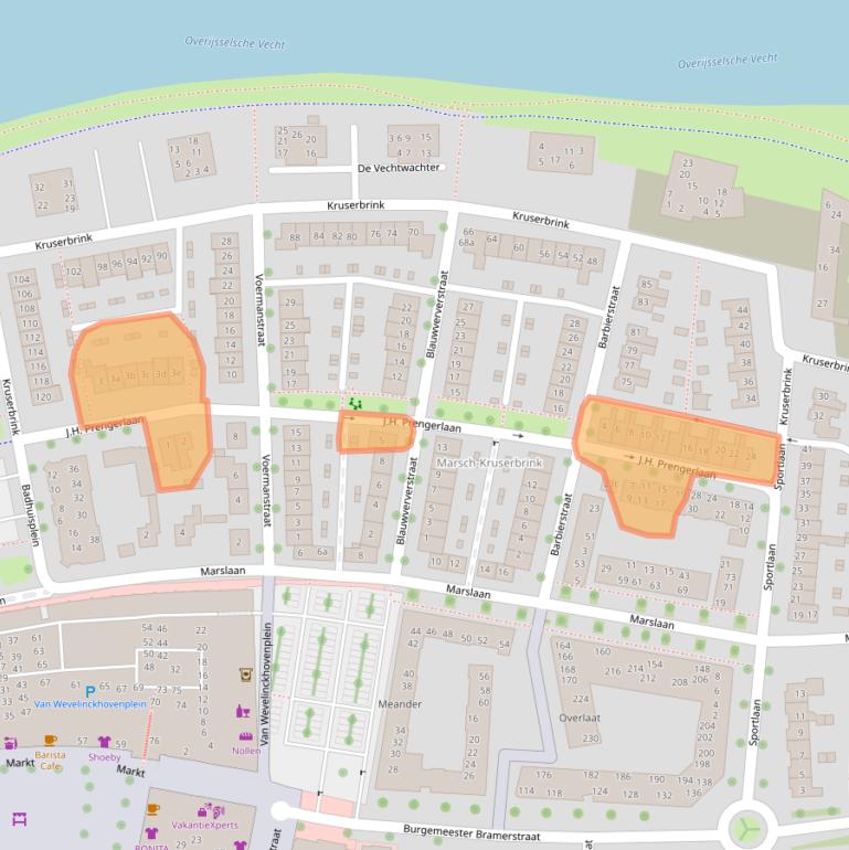 Kaart van postcodegebied 7772XB.