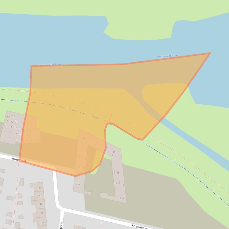 Kaart van postcodegebied 7772XK.