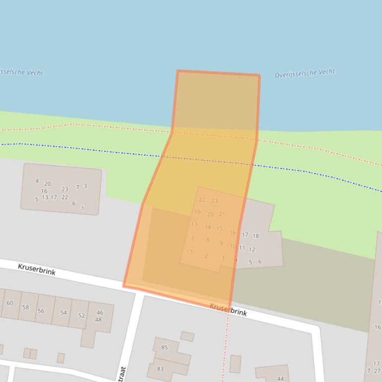 Kaart van postcodegebied 7772XL.