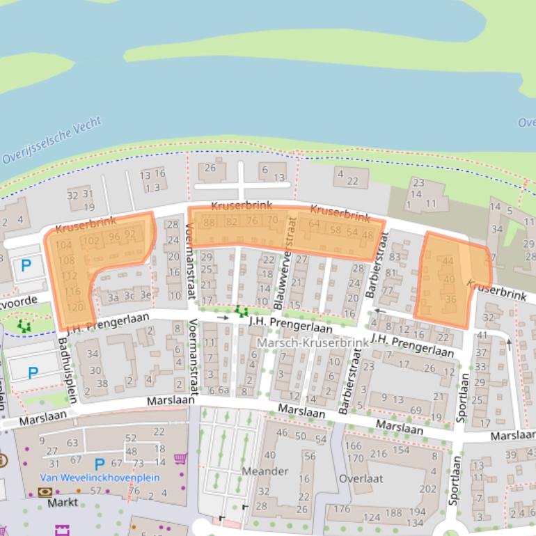 Kaart van postcodegebied 7772XN.