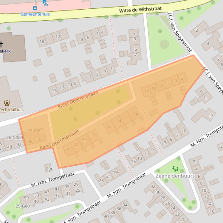 Kaart van postcodegebied 7772XX.