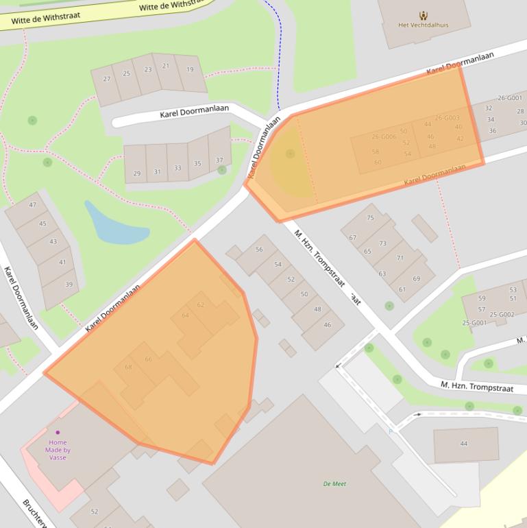 Kaart van postcodegebied 7772XZ.