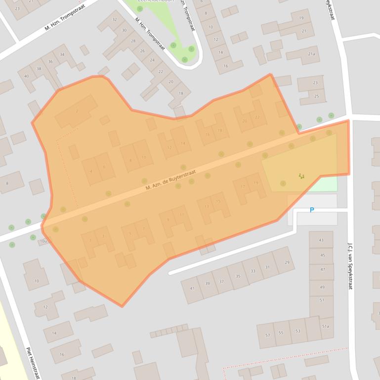 Kaart van postcodegebied 7772ZD.