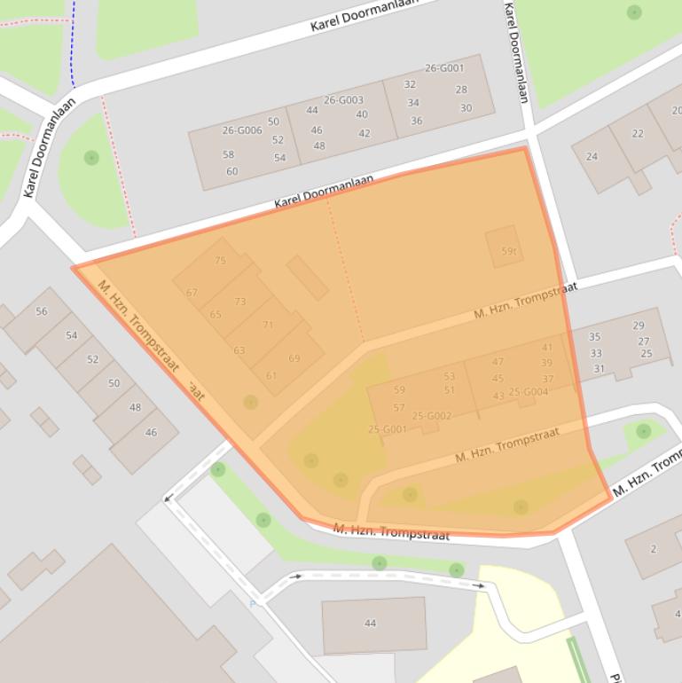 Kaart van postcodegebied 7772ZG.