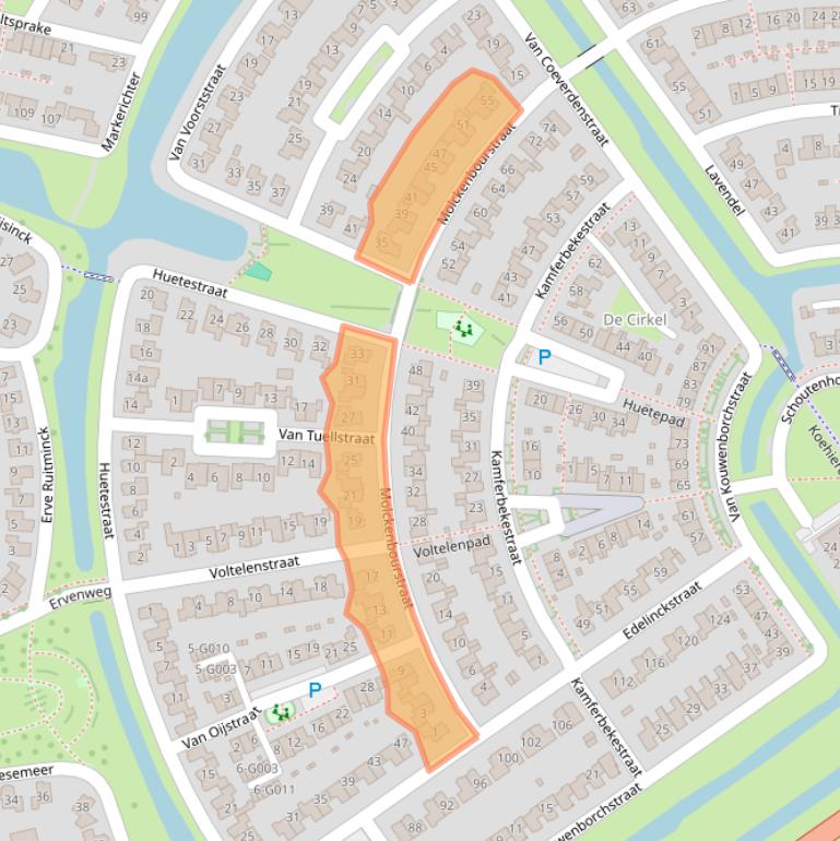 Kaart van postcodegebied 7773CM.