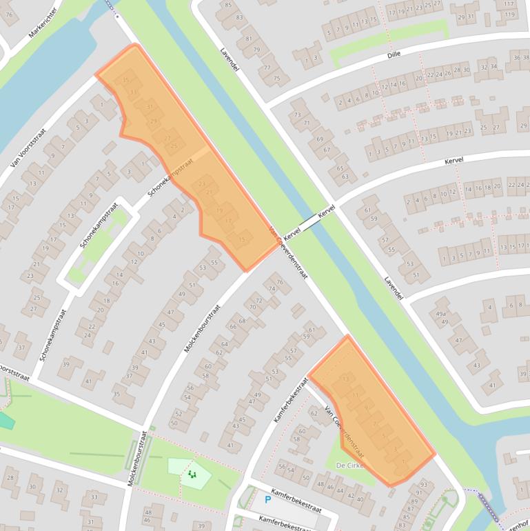 Kaart van postcodegebied 7773CX.