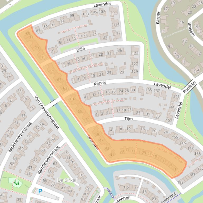 Kaart van postcodegebied 7773EC.
