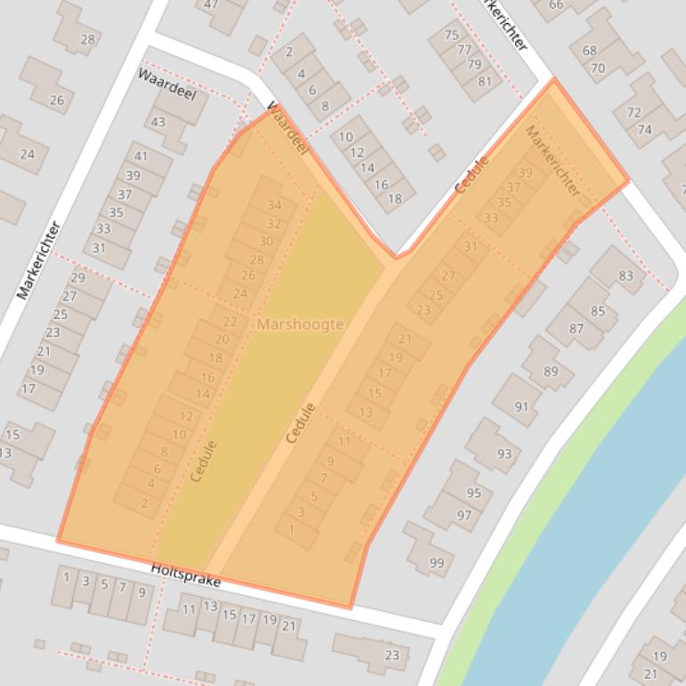 Kaart van postcodegebied 7773GA.