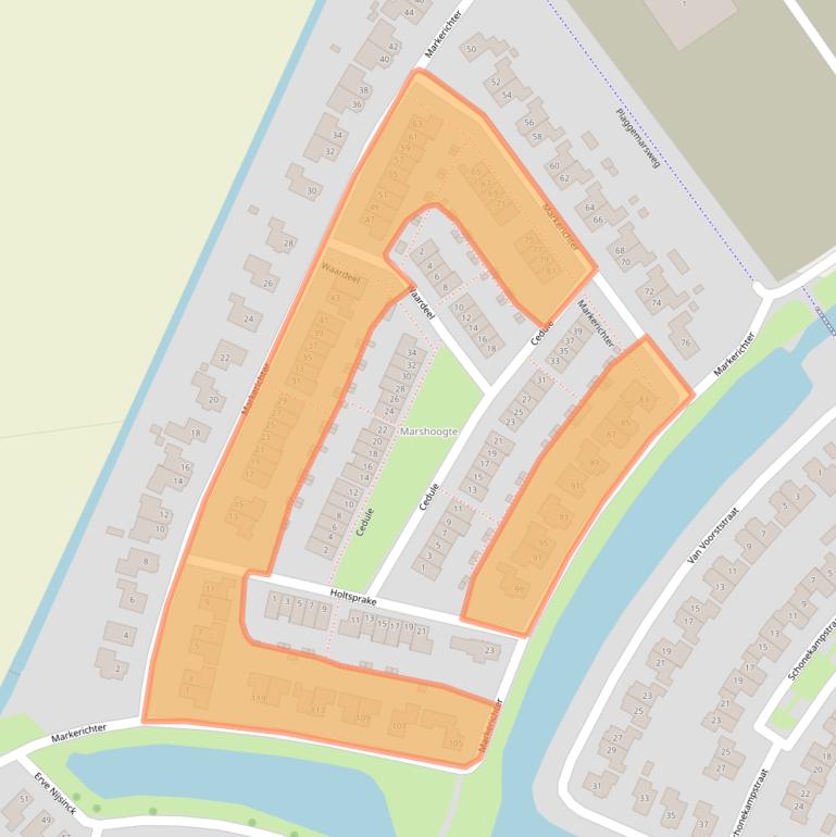 Kaart van postcodegebied 7773GB.