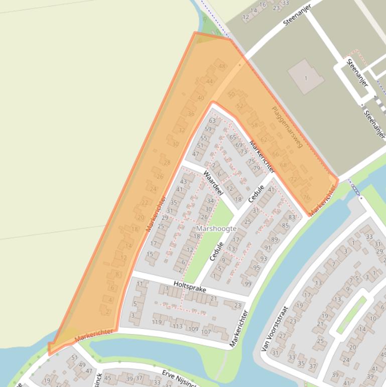 Kaart van postcodegebied 7773GC.