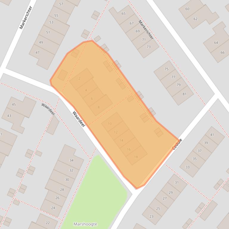 Kaart van postcodegebied 7773GD.