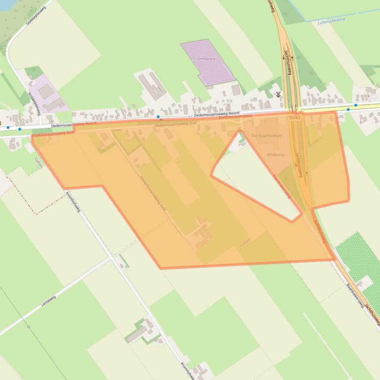 Kaart van postcodegebied 7775AC.