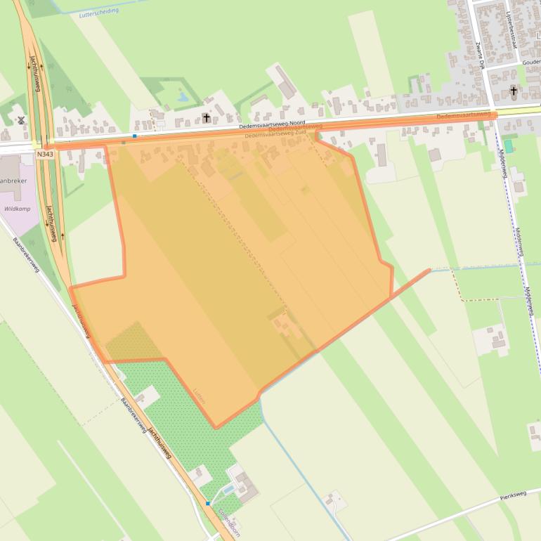 Kaart van postcodegebied 7775AD.